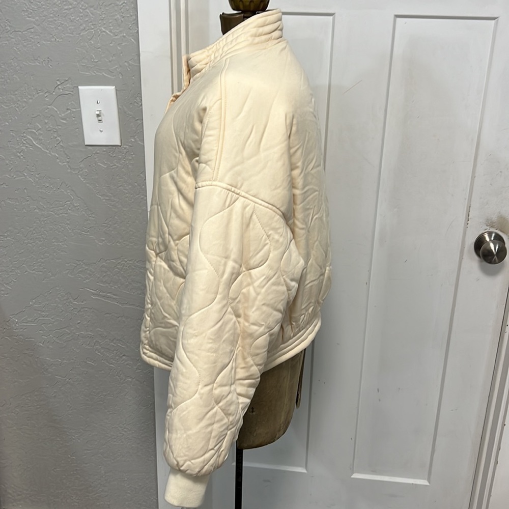 PROMESA QUIET PROMISE QUILTED BOMBER JACKET CREAM SIZE SMALL - Picture 8 of 15
